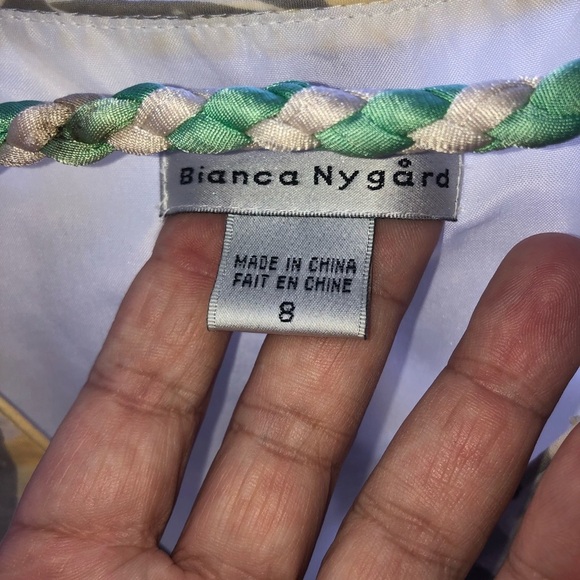 Green Sleeveless V-Neck Midi Sundress by Bianca Nygard . Size 8 - like new - Picture 3 of 8